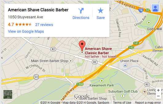 Google Map American Shave 1047 Stuyvesant Avenue Union NJ